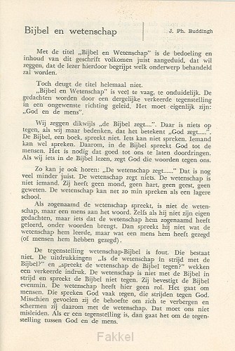 Bijbel en wetenschap