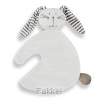 Konijn tutdoek God zorgt wit
