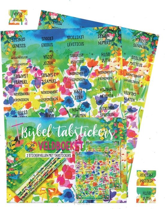 Bijbel tabstickers veldboeket