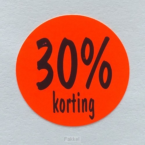 Stickerrol 500 30% korting rond rood