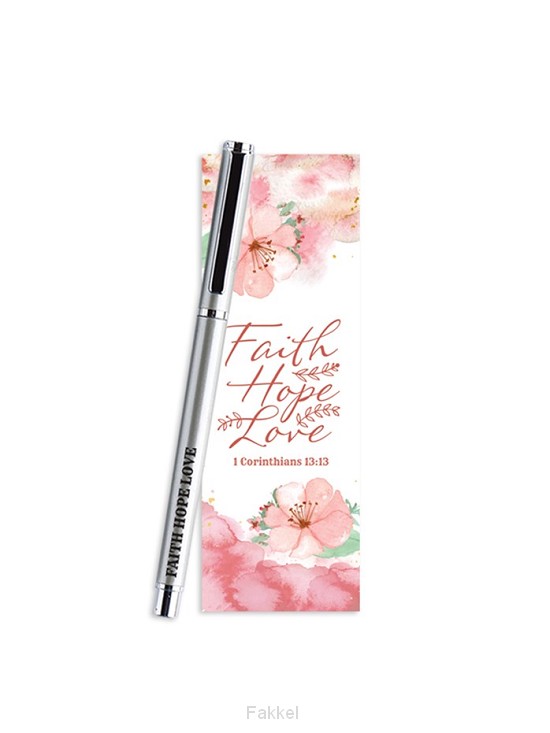 Gel Pen/Bookmark Faith Hope Love