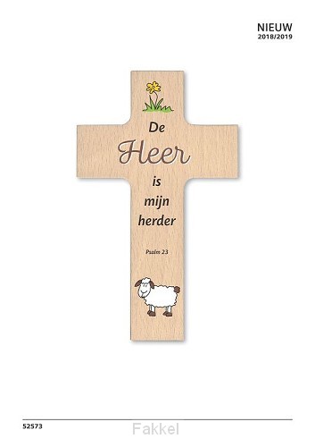 Houten kruisje de Heere is mijn Herder