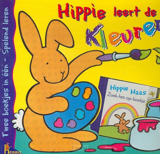 Kartonboek hippie leert de kleuren