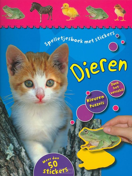 Spelletjesboek met stickers dieren