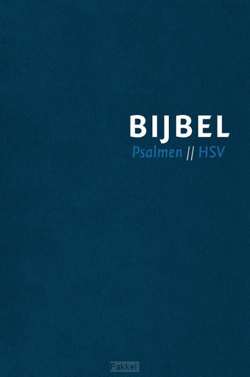 Bijbel hsv met psalmen blauw leer
