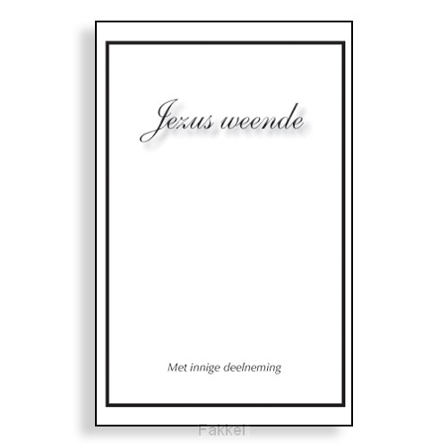 Wenskaartenboekje blanco Jezus weende