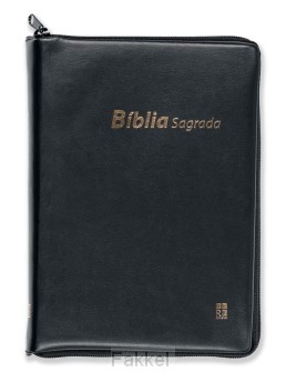 Portugese - Biblia preta zipper