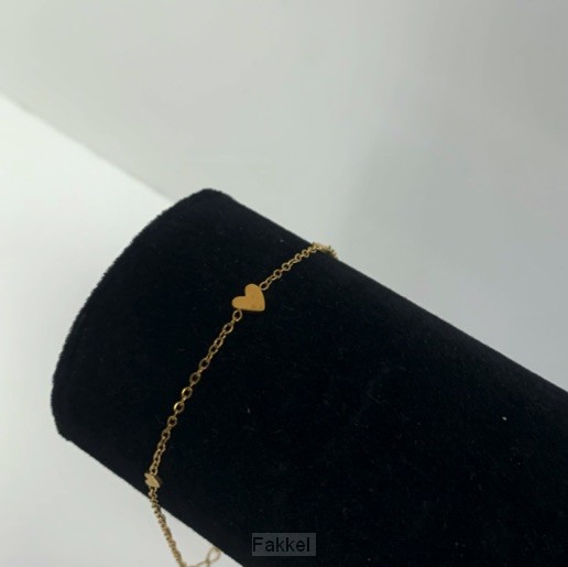 Armband drie hartjes goud
