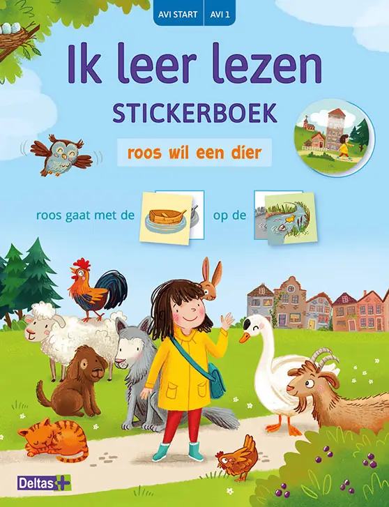Stickerboek roos wil een dier