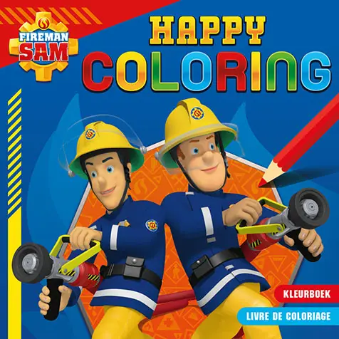 Brandweerman sam happy coloring