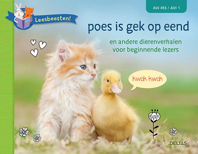 Leesbeesten! poes is gek op eend