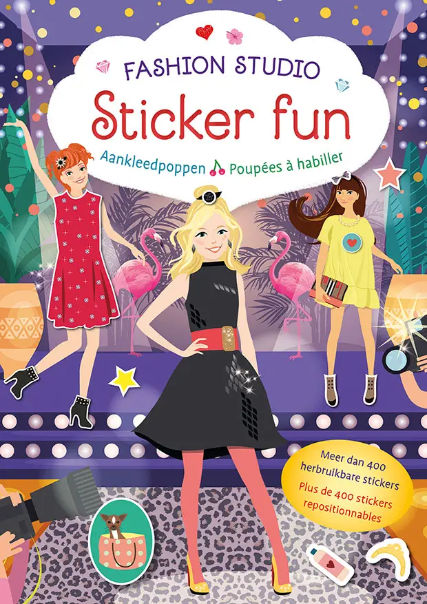Fashion studio sticker fun - aankleedpop