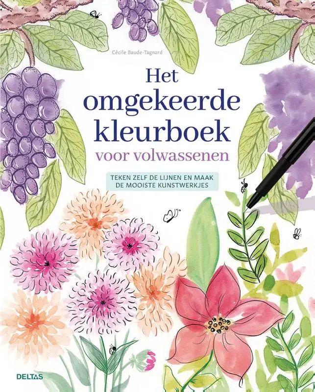 Omgekeerde kleurboek voor volwassene