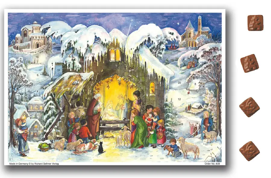 Adventscalendar with 75g Milk Chocolate