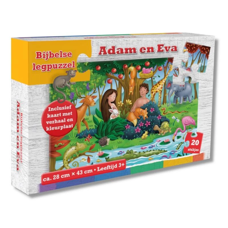 Puzzel adam en eva 24x43cm