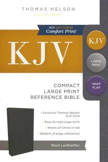 KJV - Compact LP Ref. Bible, Snapflap