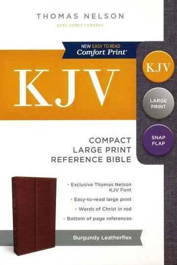 KJV - Compact LP Ref. Bible, Snapflap
