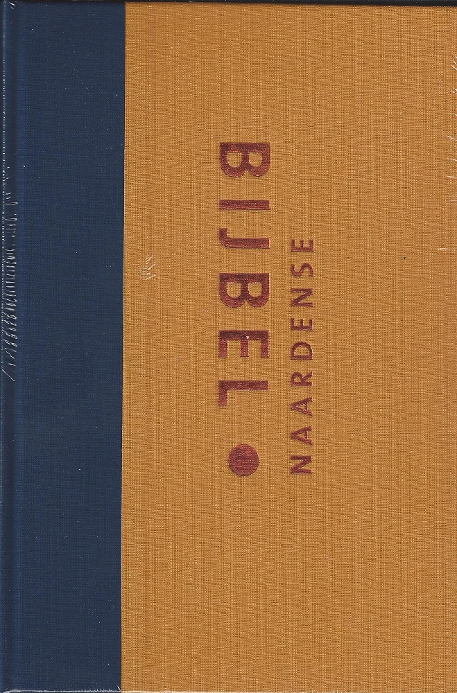 Naardense Bijbel Royaal oker/blauw linne