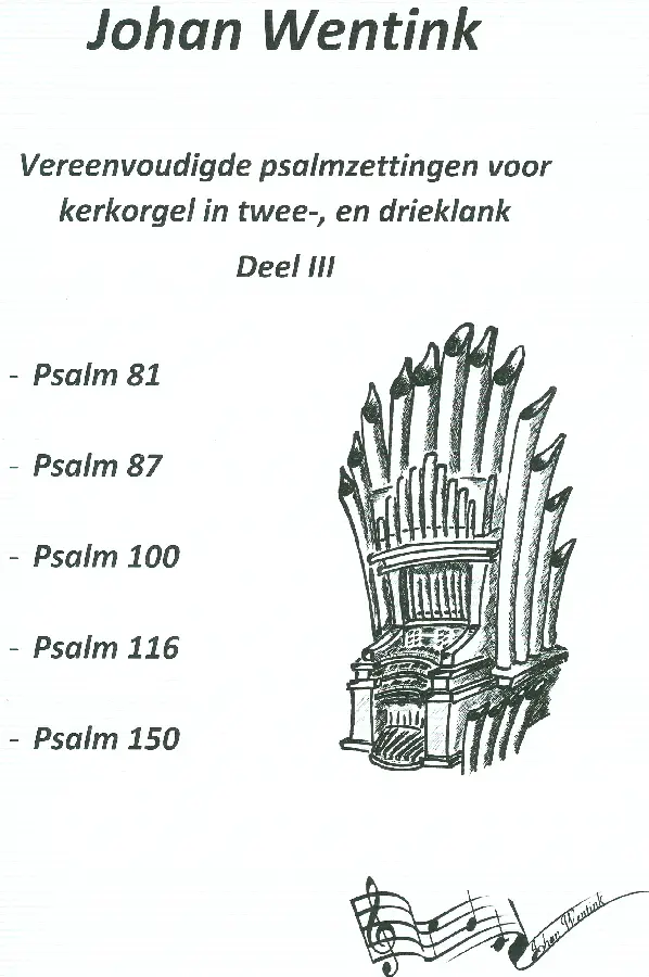 Psalmzetting dl 3 kerkorgel 2+3klank
