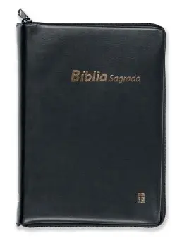 Portugese - Biblia preta zipper