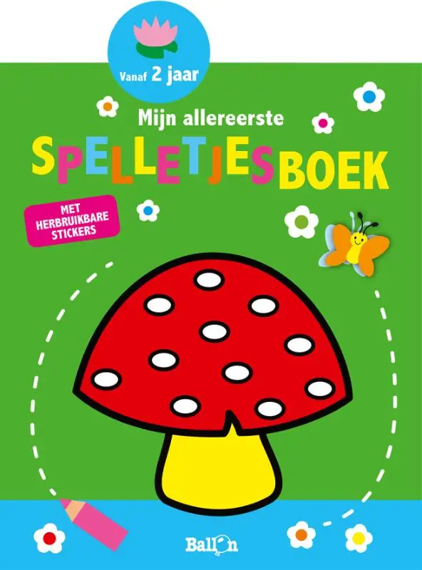 Spelletjesboek met stickers groen 2+
