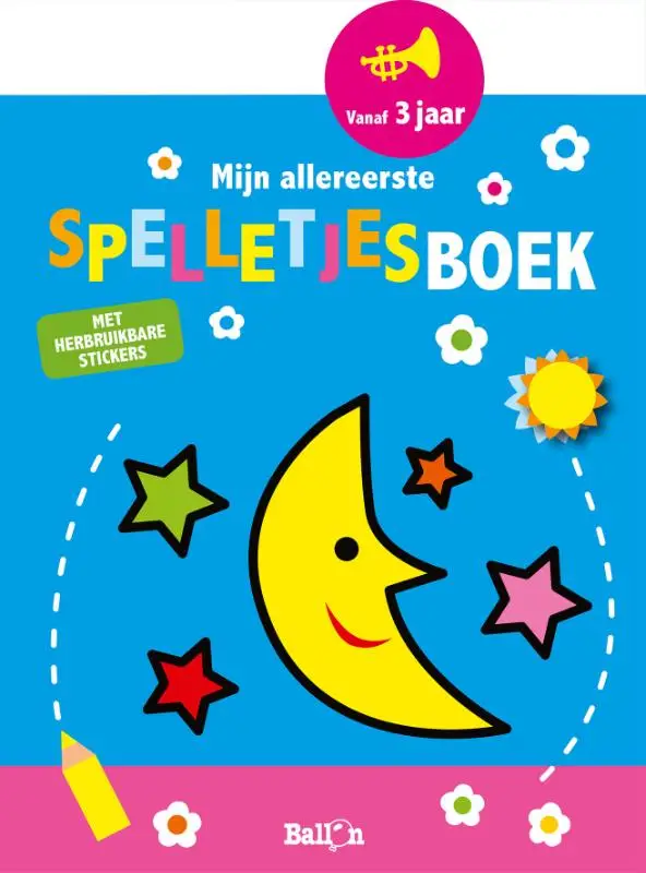 Spelletjesboek met stickers rood 2+