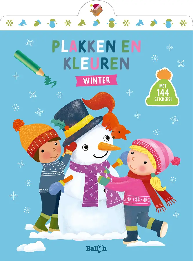 Winter: plak en kleur