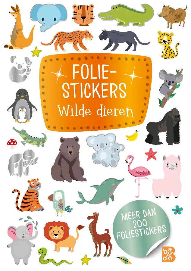 Glitterstickers wilde dieren