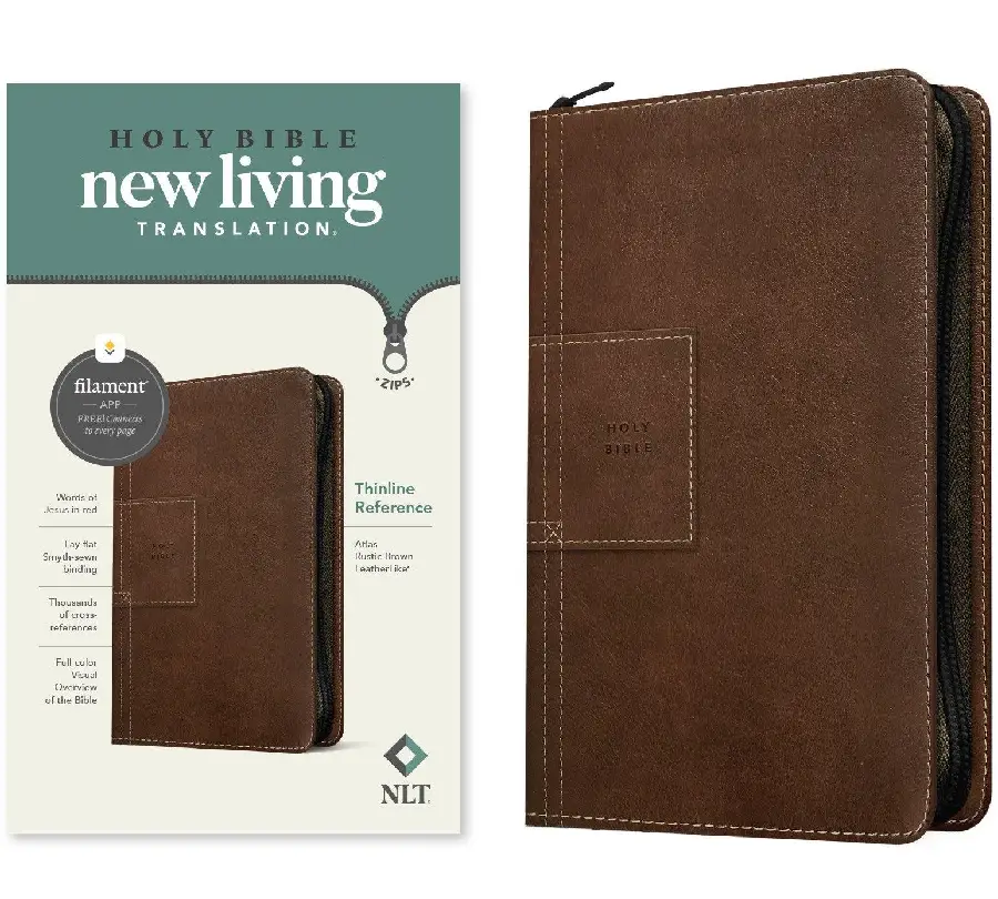 NLT - Thinline Reference Zipper Bible