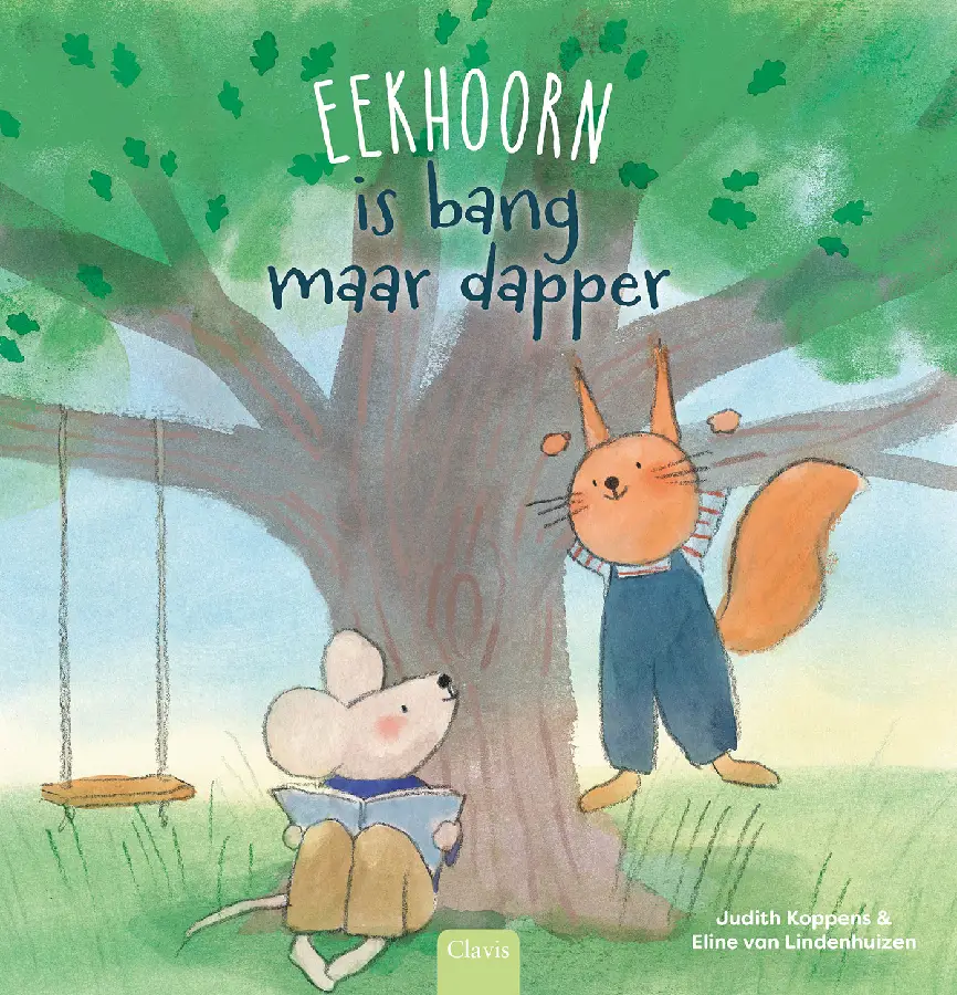 Eekhoorn is bang maar dapper