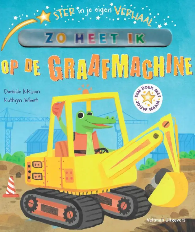 Op de graafmachine