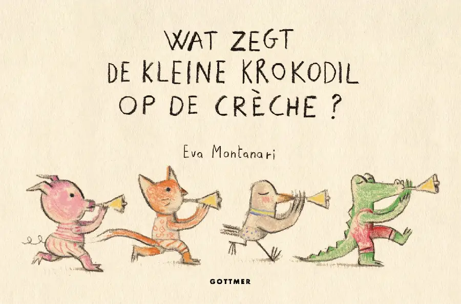 Wat zegt de kleine krokodil op de crèche