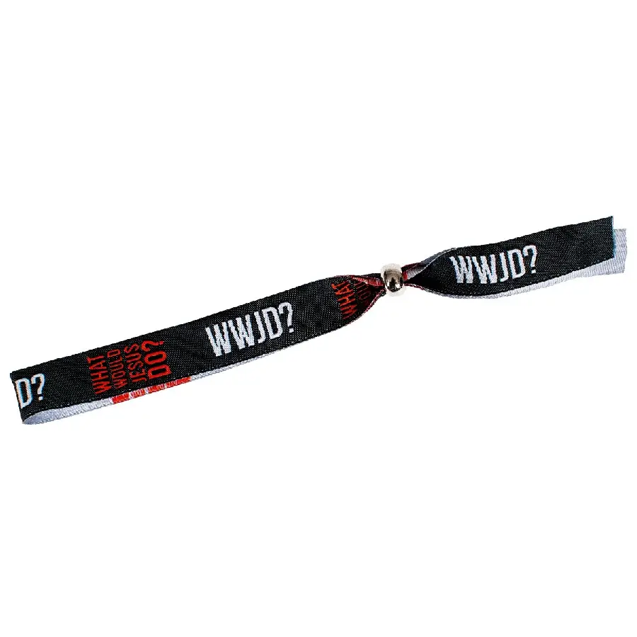 Event-armband WWJD Zwart