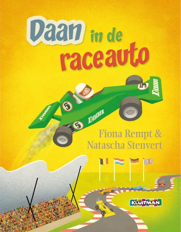 Daan in de raceauto