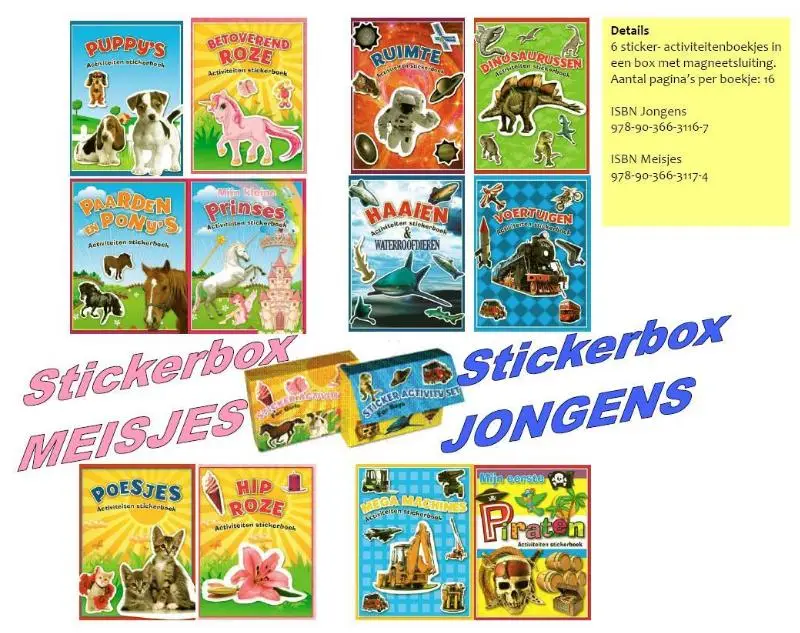 Stickerboekjes box meisjes