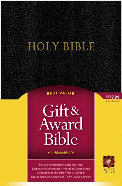 NLT Gift & Award Bible black imitation